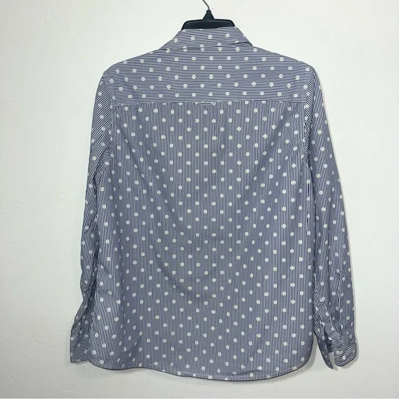 Boden Long Sleeve Casual Polka Dot Button Down Shirt Size 10 - Picture 6 of 8